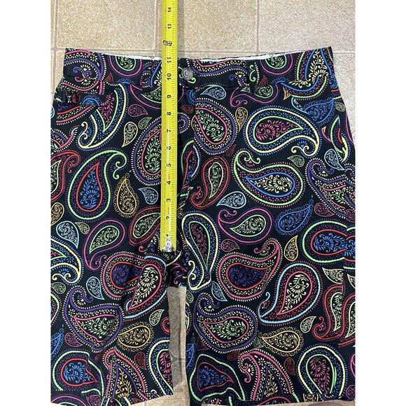 Royal & Awesome Men's Size 32 Paisley Shorts Outdoor Golf Wear -Tee Holder EUC! - Picture 4 of 16
